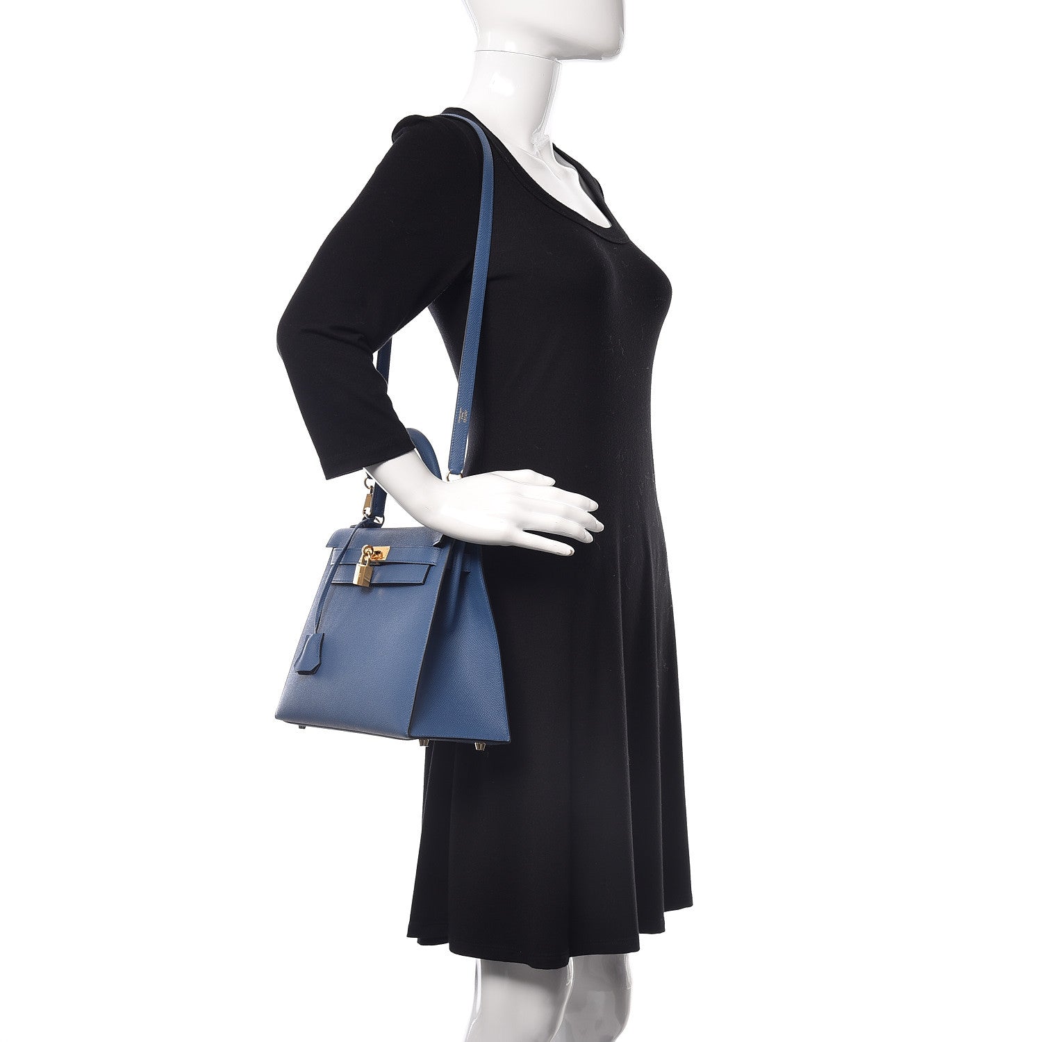 Hermes Epsom Kelly Sellier 28 Bleu Agate 3 of 40