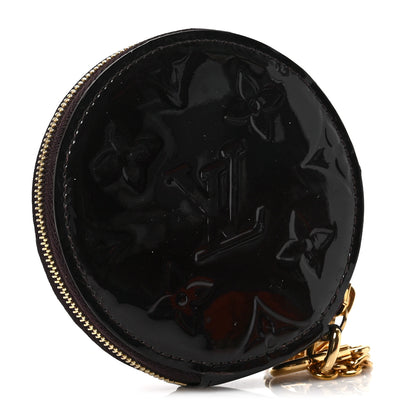 Louis Vuitton Vernis Flower Round Coin Purse Amarante 3 of 6