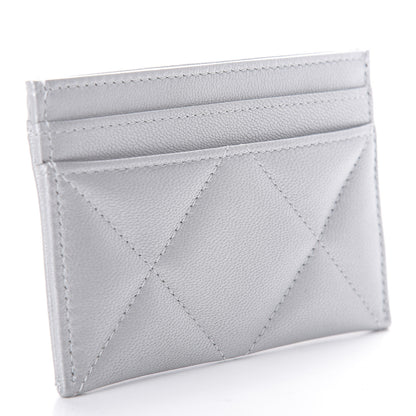 Chanel Metallic Goatskin Quilted 19 Card Holder Silver 3 of 8