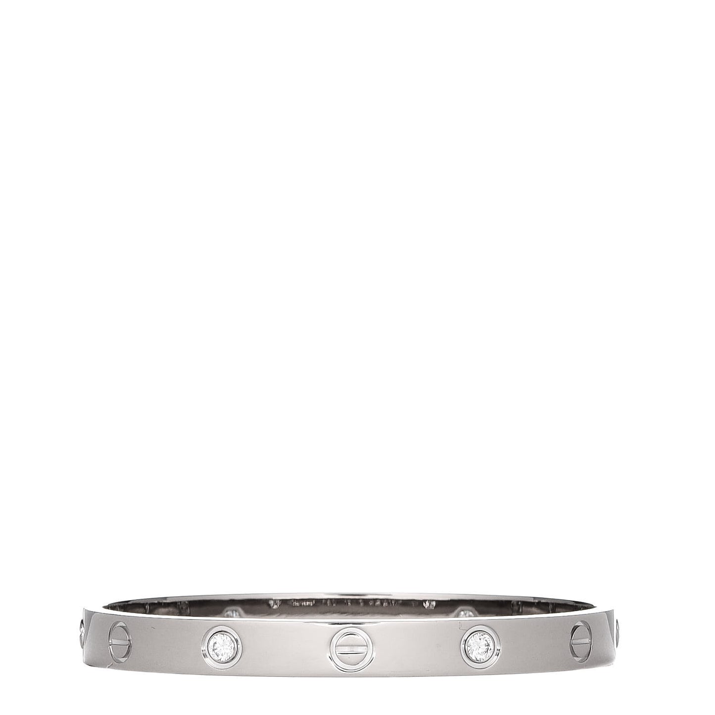 18K White Gold 4 Diamond LOVE Bracelet 16