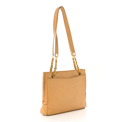 Chanel Caviar CC Shoulder Bag Beige 3 of 19