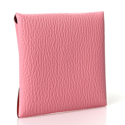 Hermes Chevre Mysore Verso Bastia Coin Purse Rose Confetti Brique 3 of 7