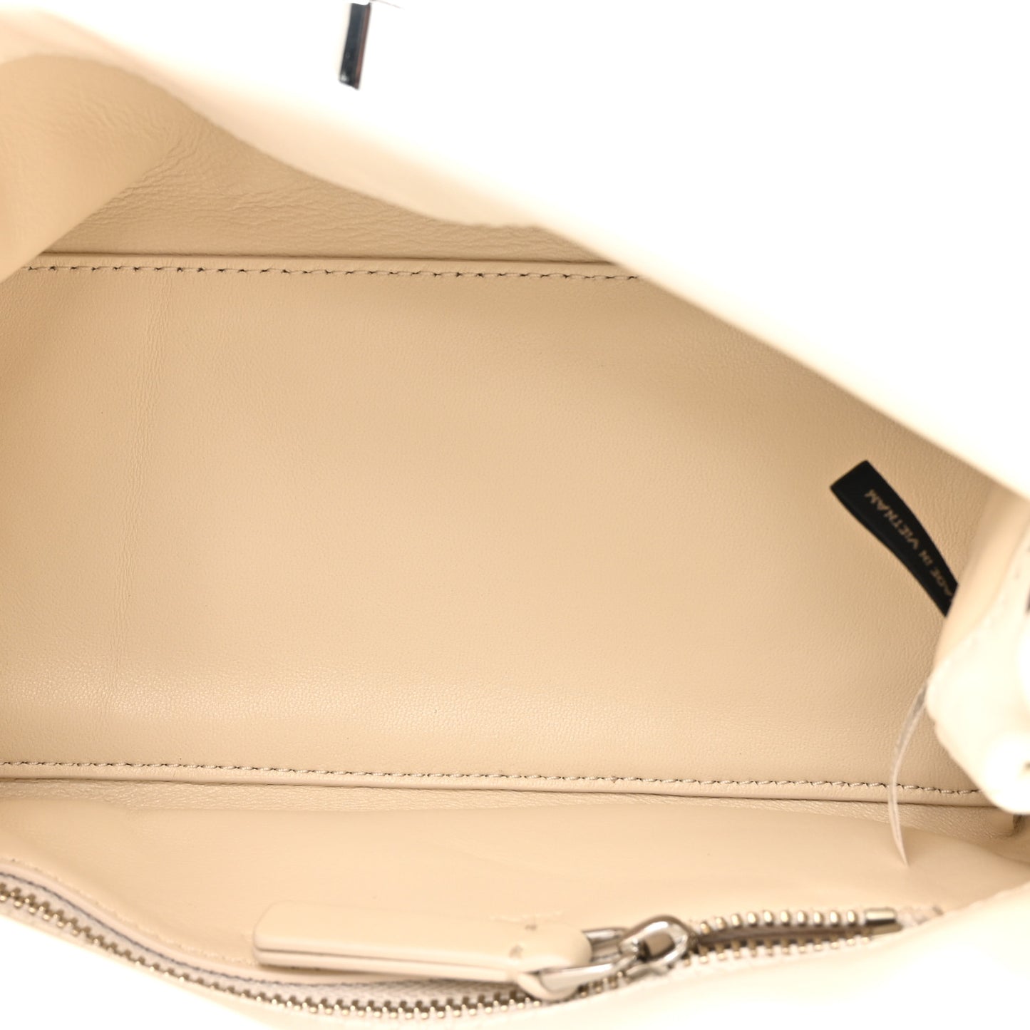 Lambskin Daisy Applique The Mini Dual Bag White