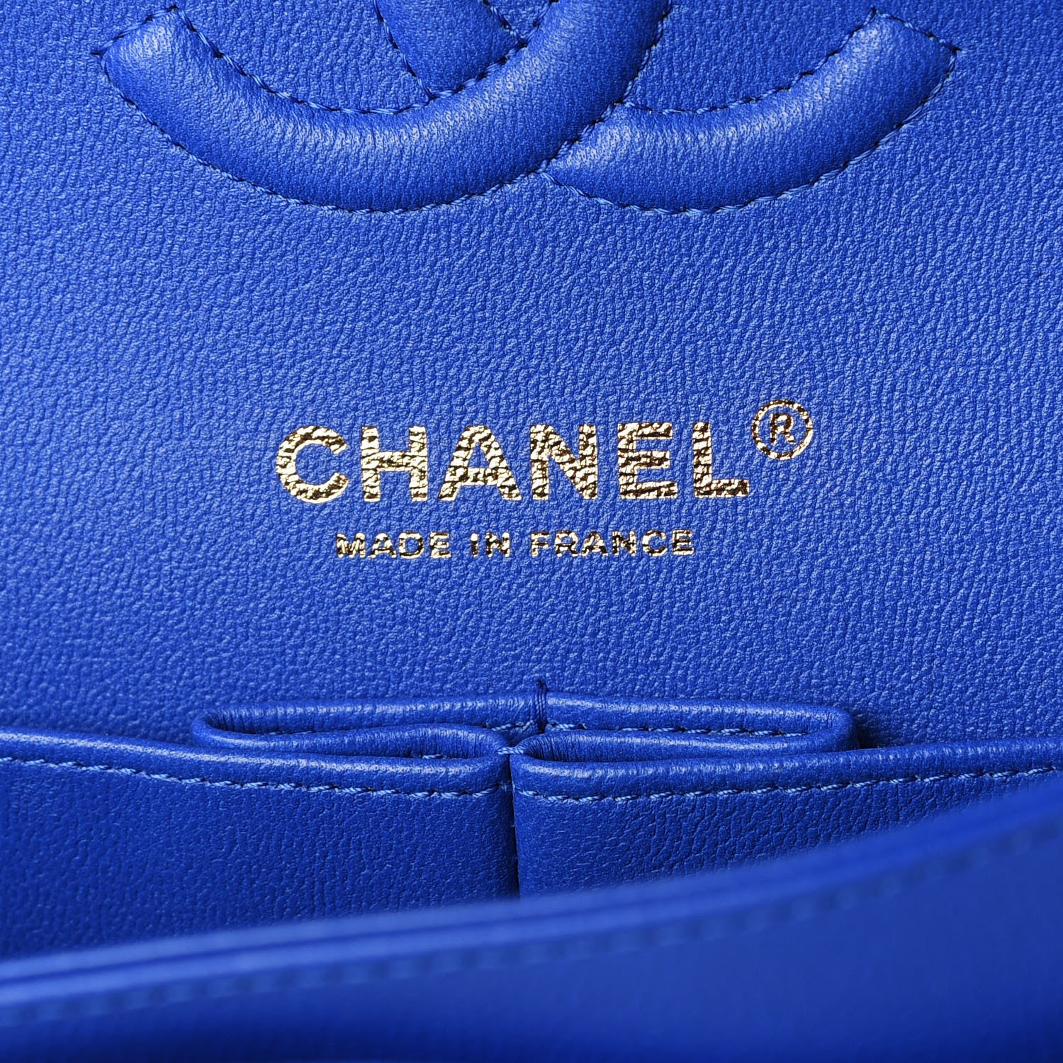 Chanel Caviar Chevron Quilted Small Double Flap Blue 8 of 11