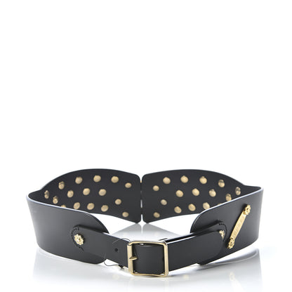 Gucci Calfskin Studded Torchon GG Marmont Selleria Belt 80 32 Black Multicolor 2 of 5