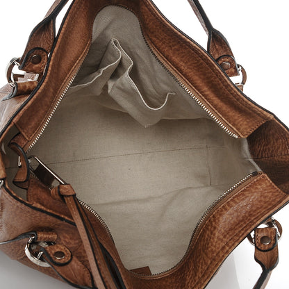 Gucci Pebbled Calfskin Medium Miss GG Top Handle Bag Light Cuir 6 of 8