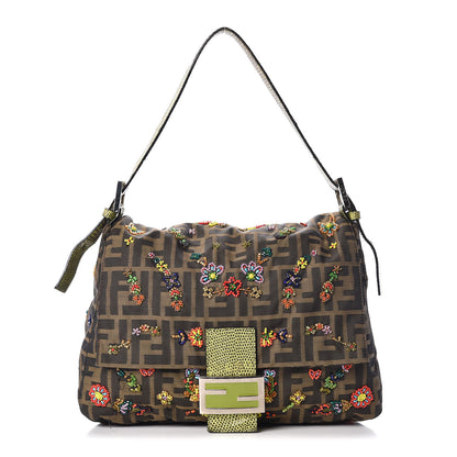 Fendi Zucca Lizard Beaded Forever Mama Baguette Multicolor 1 of 14