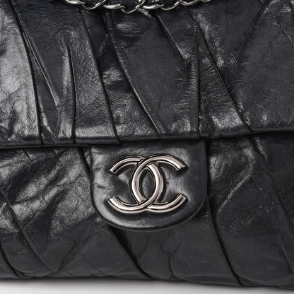 Chanel Glazed Calfskin Twisted Maxi Flap Black 9 of 11