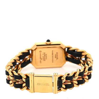 Chanel Stainless Steel Lambskin 20mm Chain Premiere Quartz Watch Gold L 3 of 4