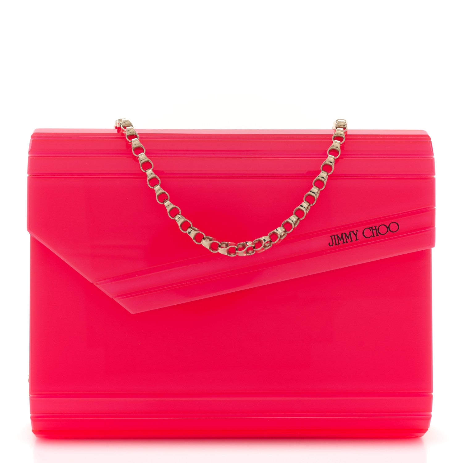 Jimmy Choo Acrylic Candy Clutch  Neon Pink 1 of 11