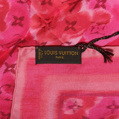 Louis Vuitton Silk Monogram Ikat Summer Square Scarf Rose Indien 4 of 5