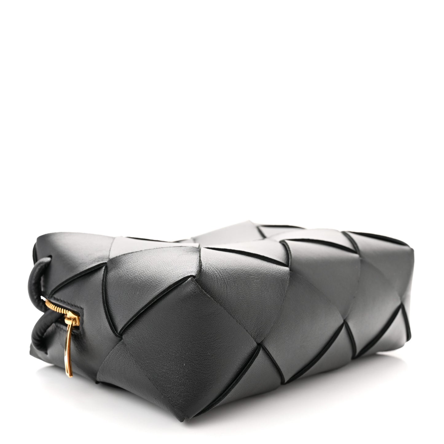 Lambskin Maxi Intrecciato Small Cassette Camera Bag Black