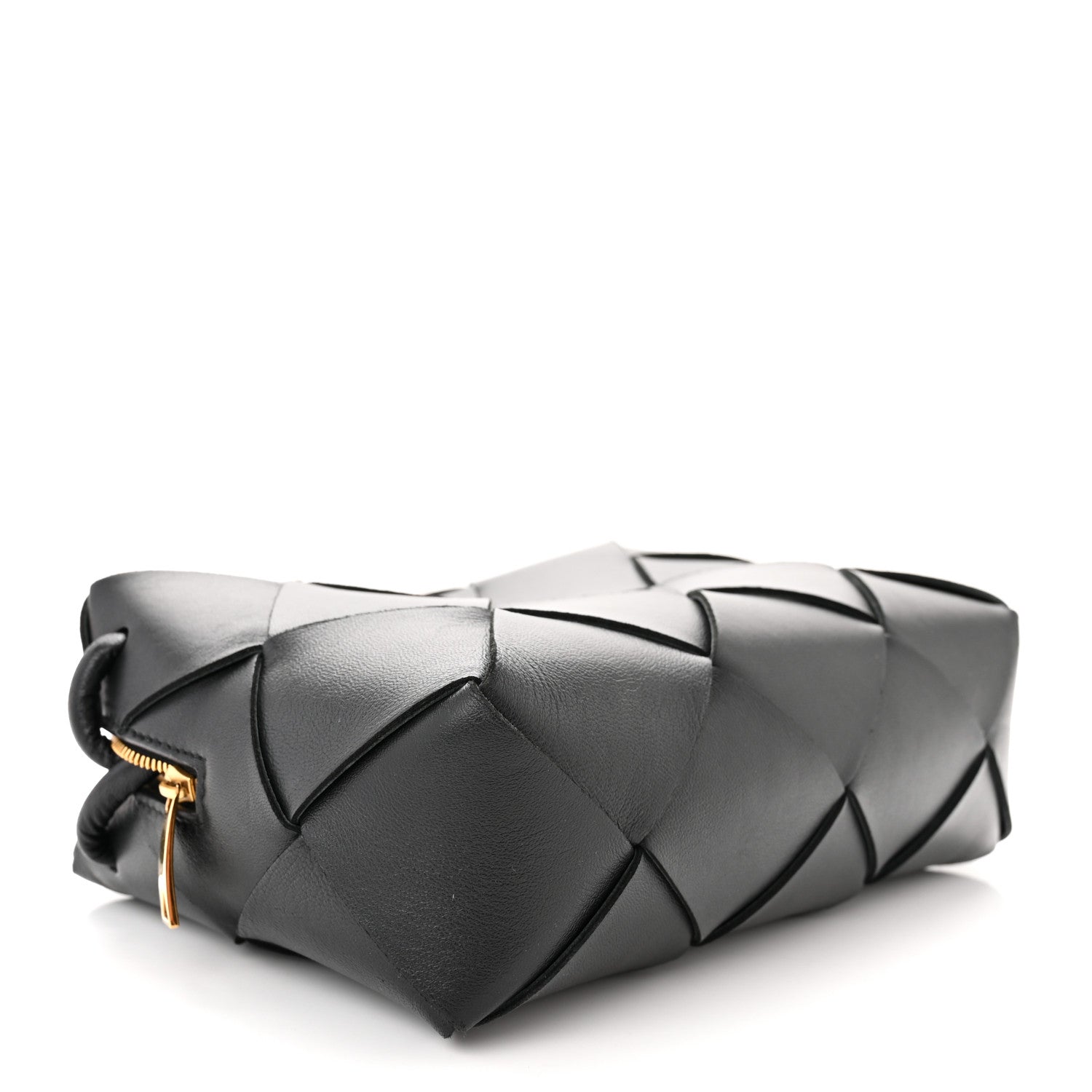 Bottega Veneta Lambskin Maxi Intrecciato Small Cassette Camera Bag Black 4 of 9