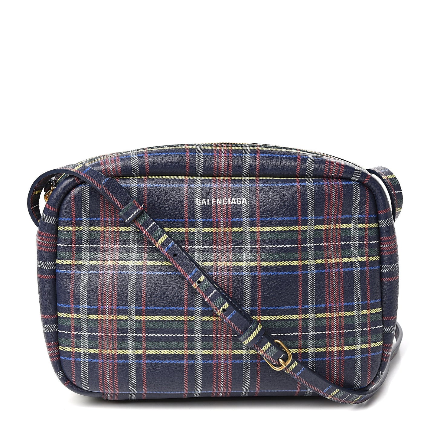 Calfskin Plaid Everyday S Camera Bag Multicolor