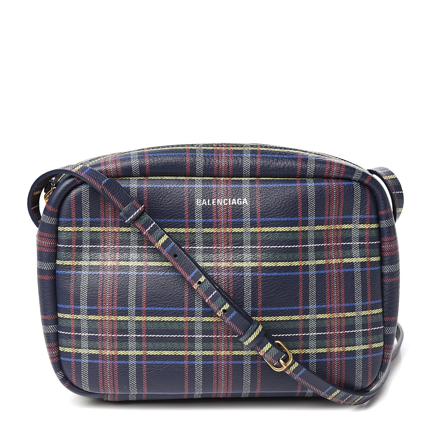 Balenciaga Calfskin Plaid Everyday S Camera Bag Multicolor 1 of 9