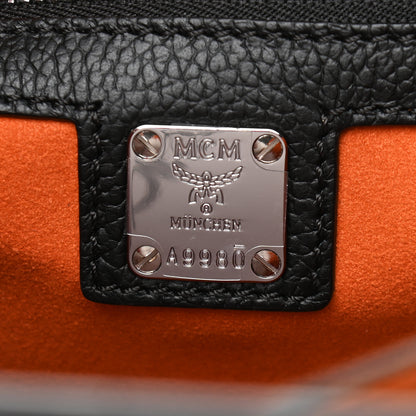 MCM Grained Calfskin Medium Patricia Park Avenue Satchel Black 6 of 9