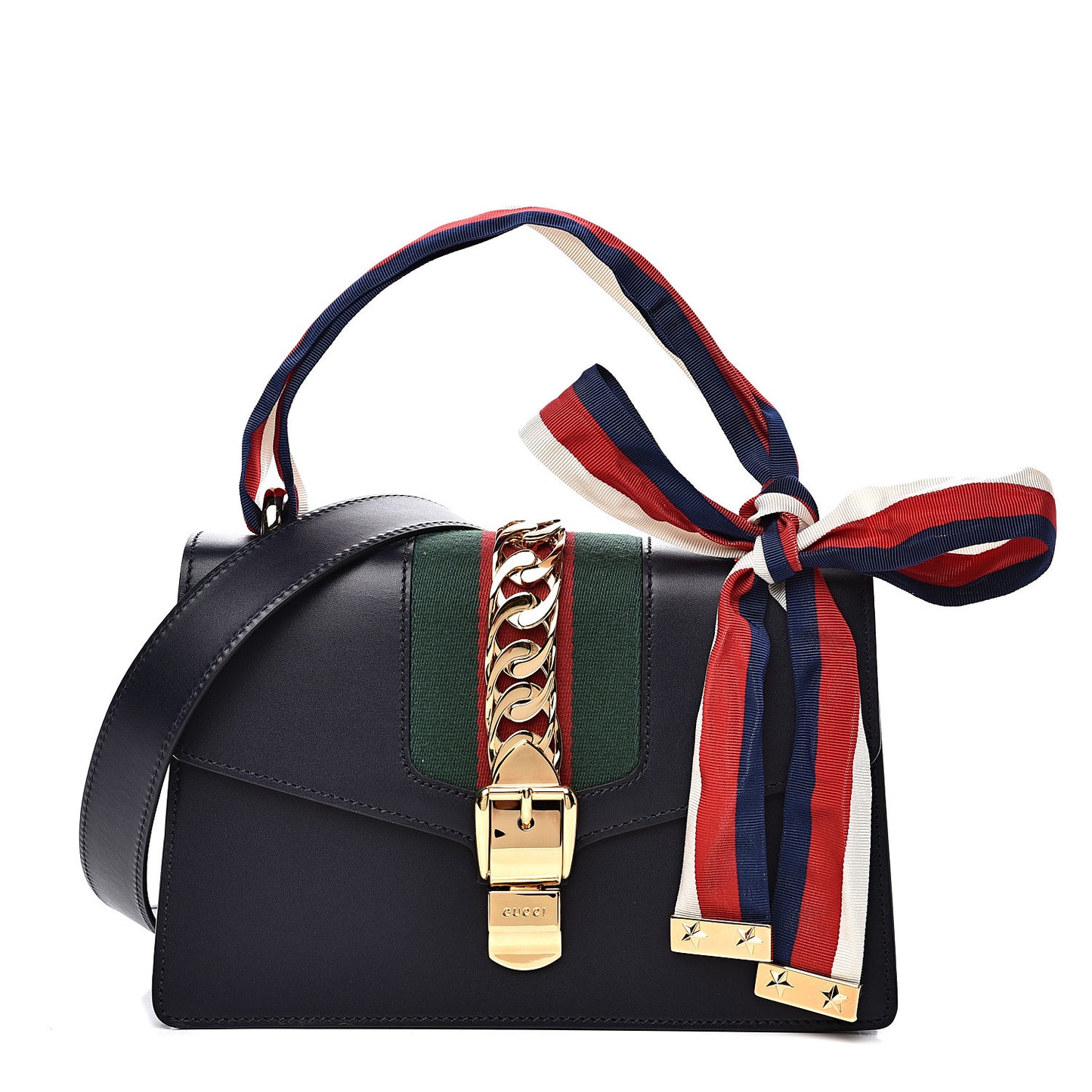 Calfskin Small Sylvie Shoulder Bag Black