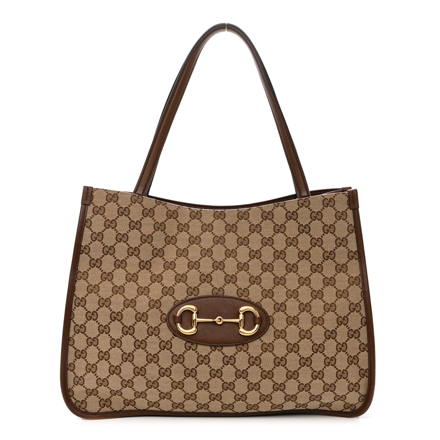 Gucci Monogram Horsebit 1955 Tote Bag Beige Brown Sugar 1 of 10