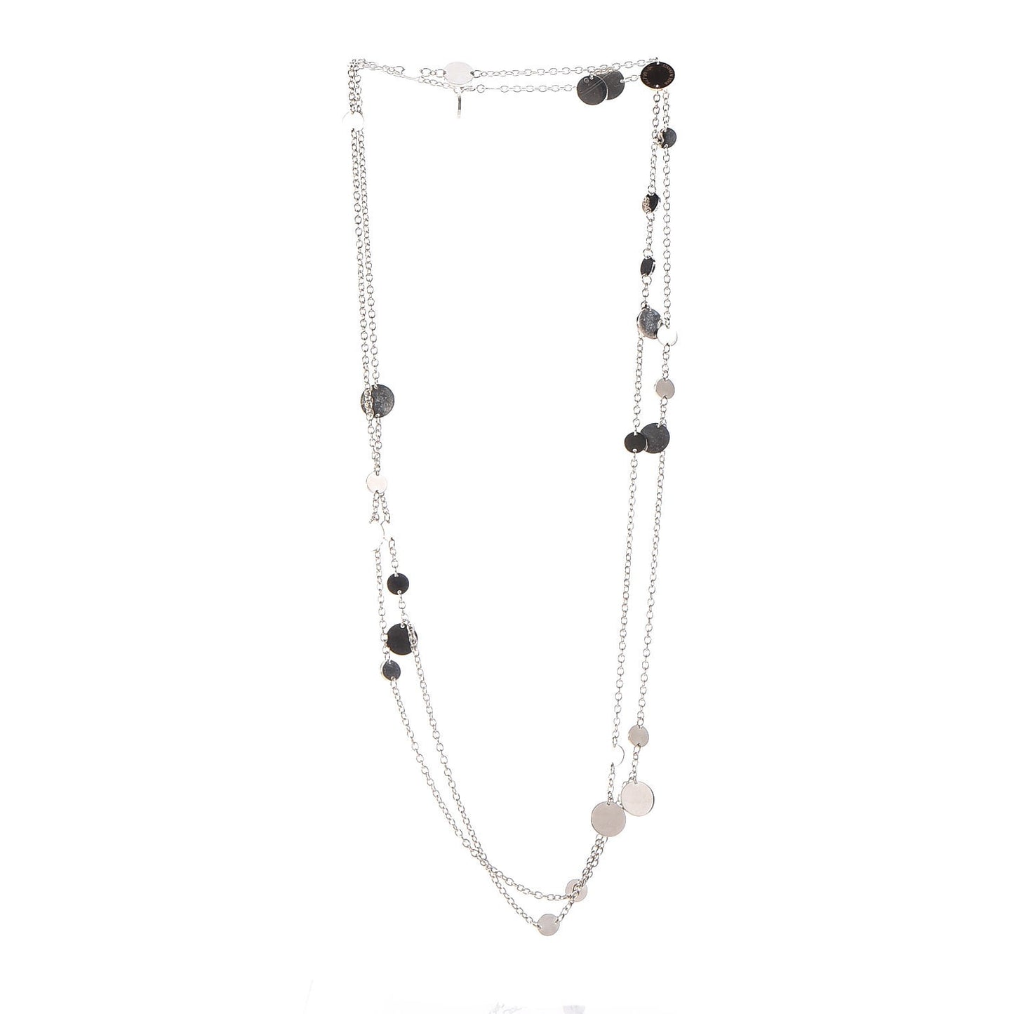 Sterling Silver 18K Rose Gold Confettis Long Necklace
