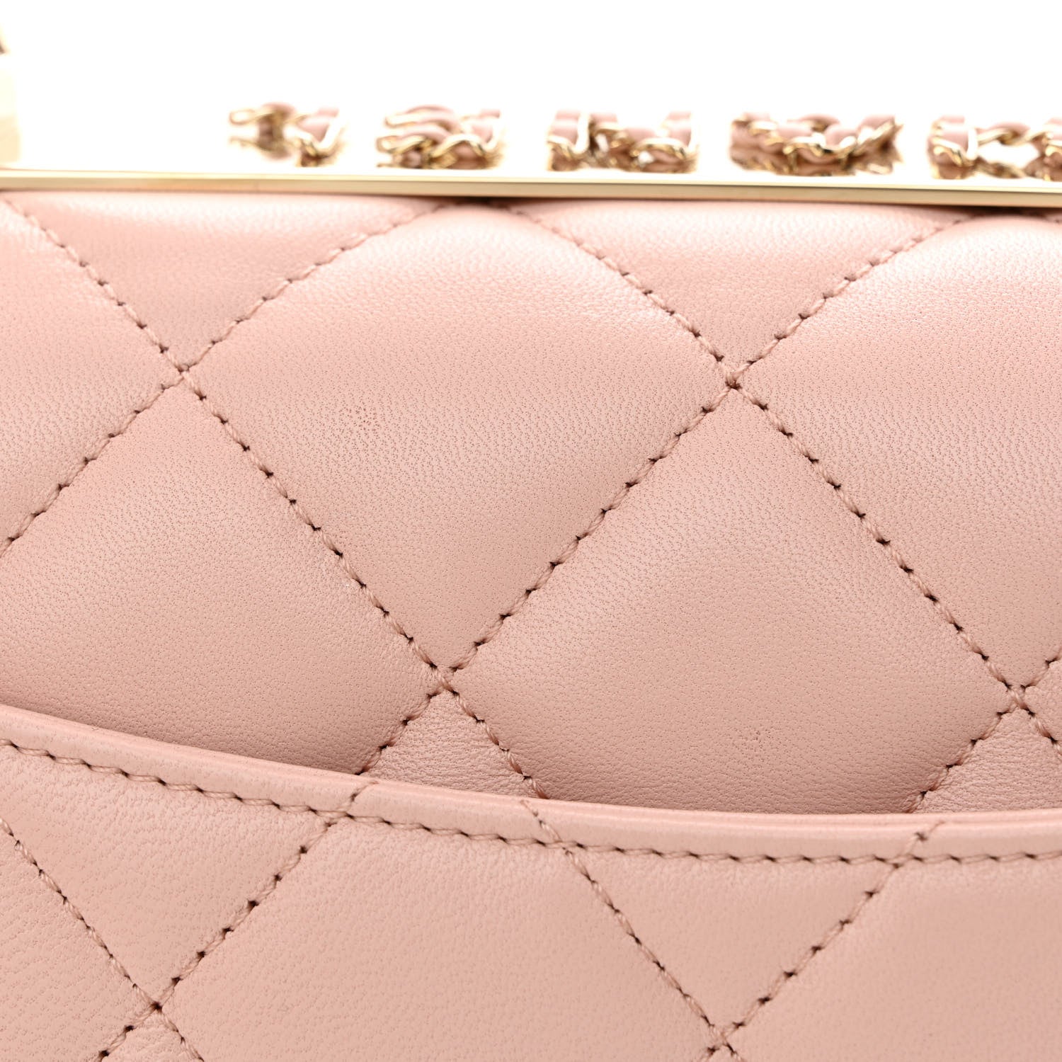 Chanel Lambskin Quilted Small Trendy Chain CC Flap Dual Handle Bag Light Pink 11 of 15