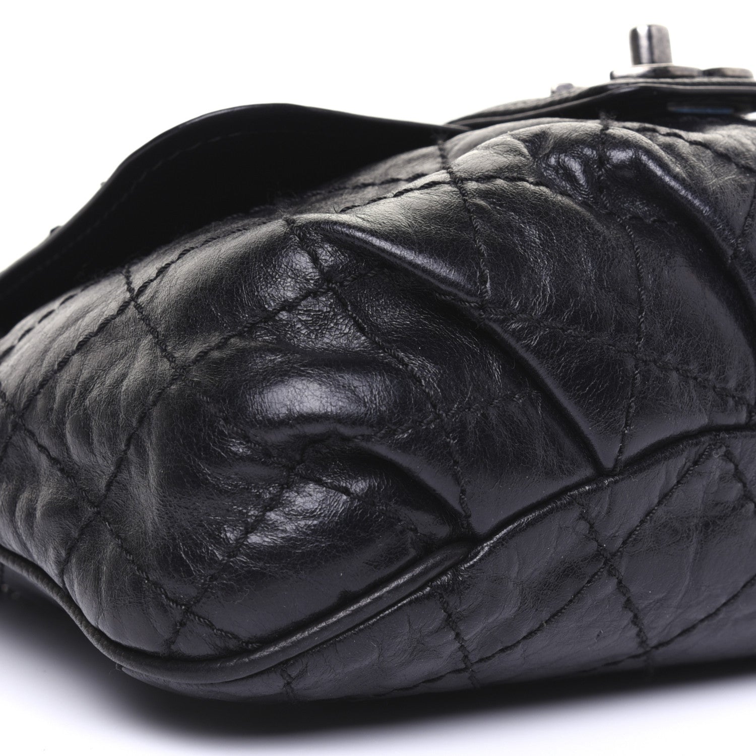 Chanel Caviar Aged Calfskin Medium Bubble Graphic Messenger Bag Black 6 of 18