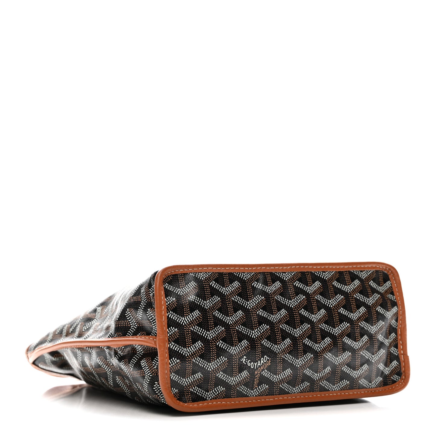 Goyardine Reversible Mini Anjou Black Gold