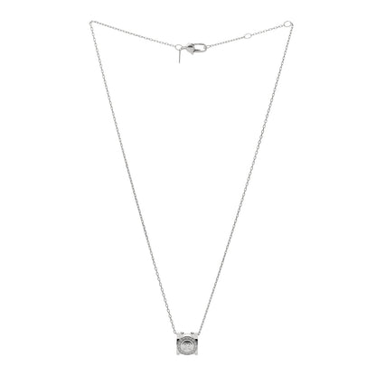 Gucci 18K White Gold Diamond Icon Twirl Barrel Pendant Necklace 2 of 4