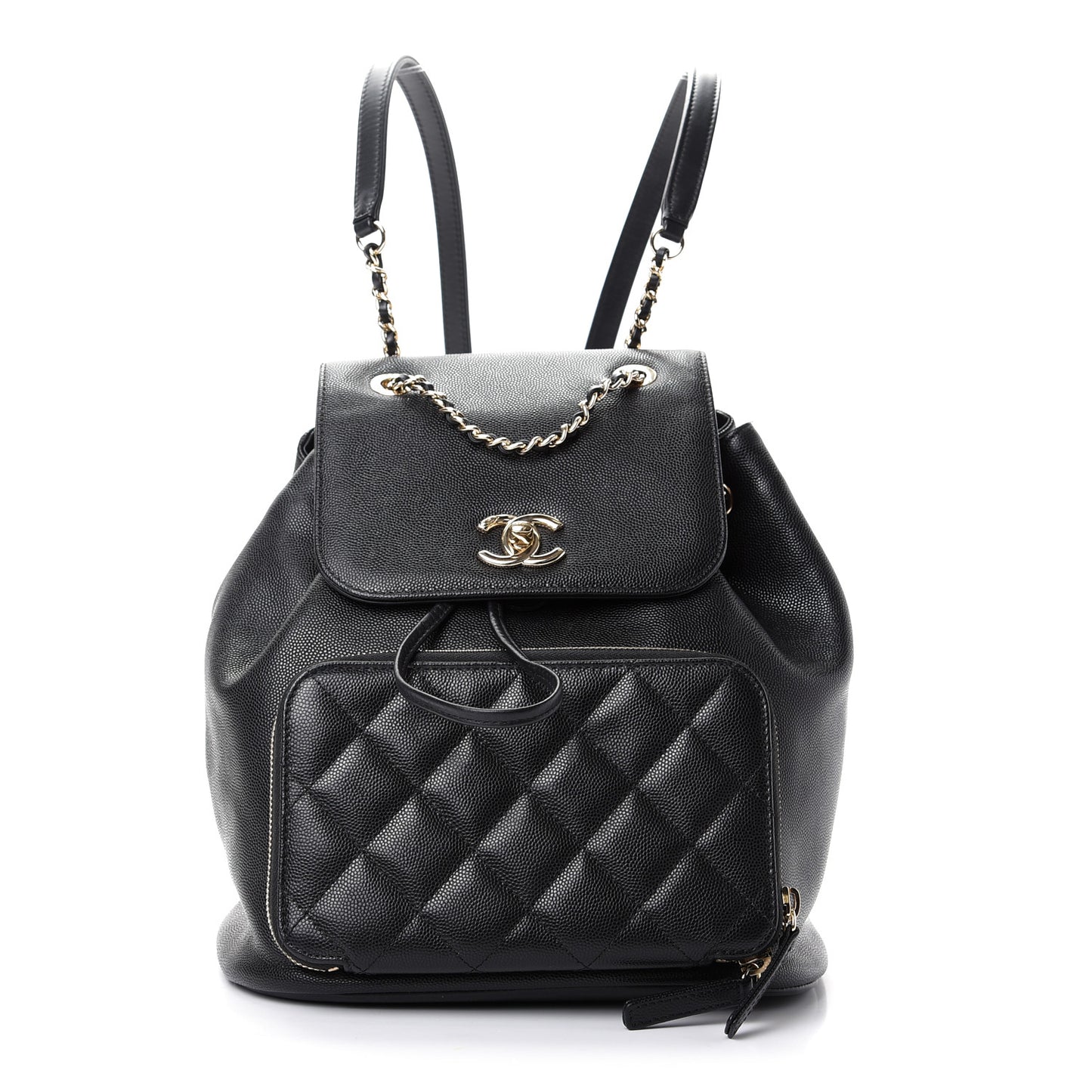 Caviar Quilted Business Affinity Backpack Black