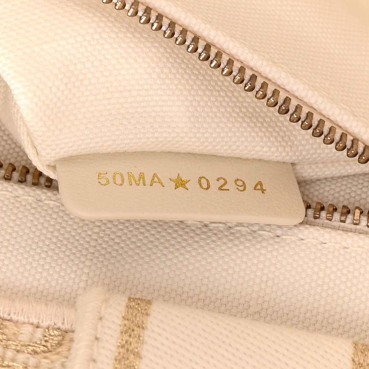 Oblique Chambray Calfskin Small Book Tote With Strap Gold Natural
