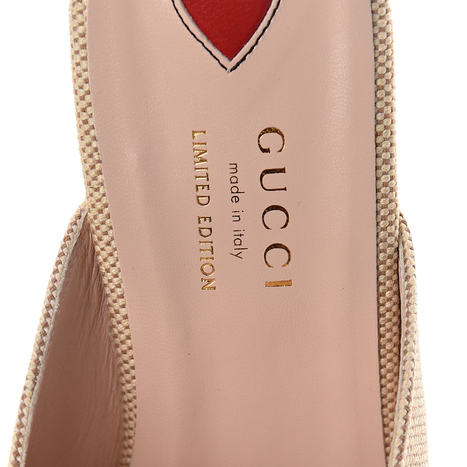 Gucci Canvas Vintage Charlotte Web Womens Princetown Slippers 37.5 Sand New Shamarock 5 of 7