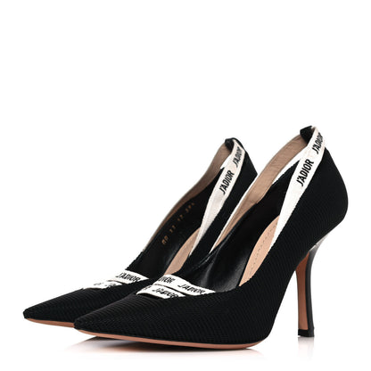 Christian Dior Technical Canvas J'Adior Ribbon Pumps 39.5 Black 3 of 10