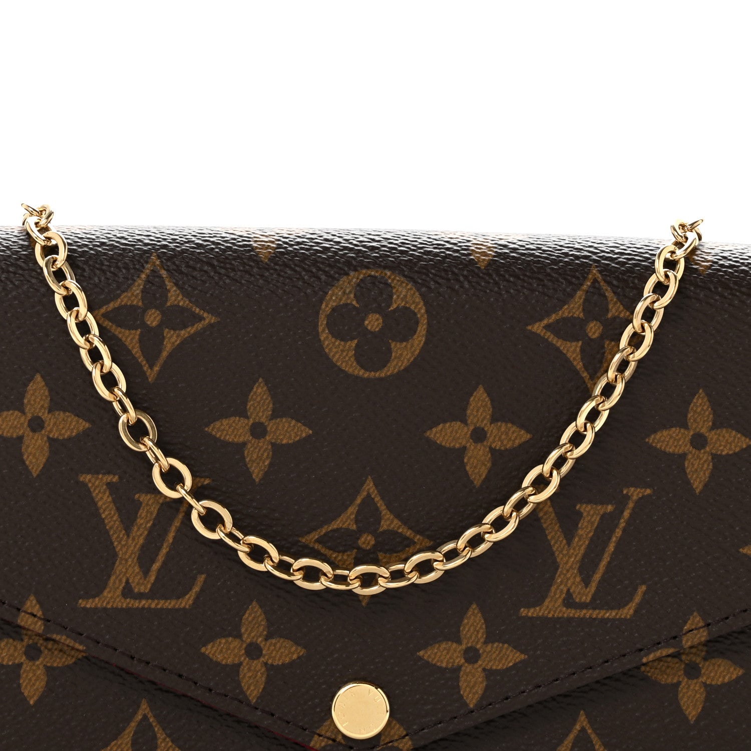 Louis Vuitton Monogram Pochette Felicie Chain Wallet Fuchsia Fuchsia 8 of 11