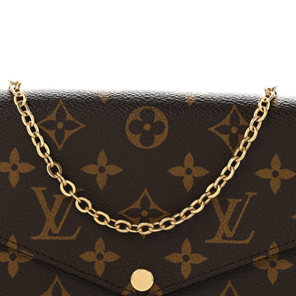 Louis Vuitton Monogram Pochette Felicie Chain Wallet Fuchsia Fuchsia 8 of 11