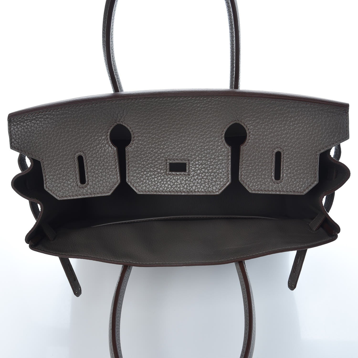 Hermes Taurillon Clemence Birkin 30 Etain 16 of 33