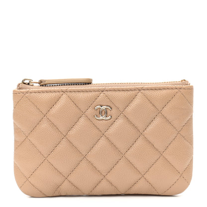 Chanel Caviar Quilted Small Cosmetic Case Beige 1 of 7