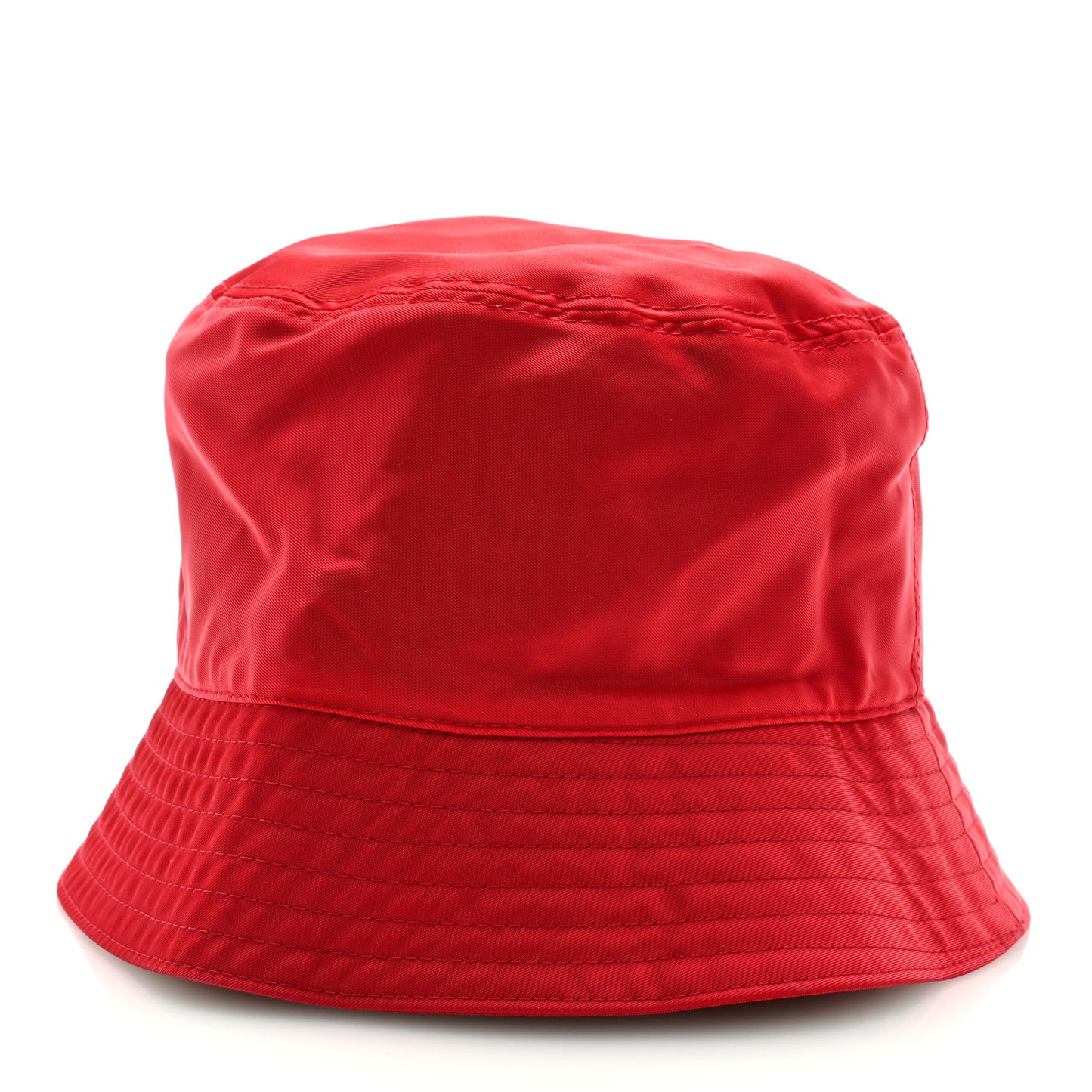 Re-Nylon Metal Triangle Logo Womens Bucket Hat S Rosso