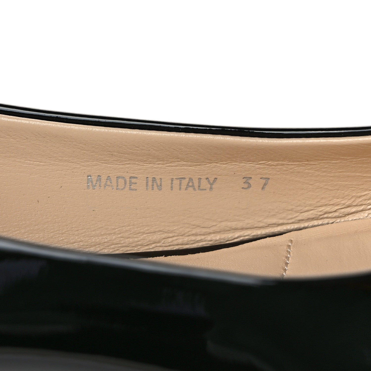 Prada Patent Triangle Ballerina Flats 39.5 Black 37 Black 9 of 9