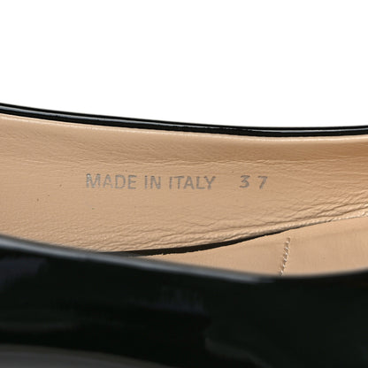 Prada Patent Triangle Ballerina Flats 39.5 Black 37 Black 9 of 9