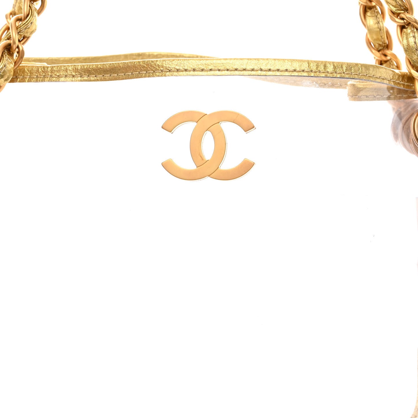 Vinyl Naked Tote Gold