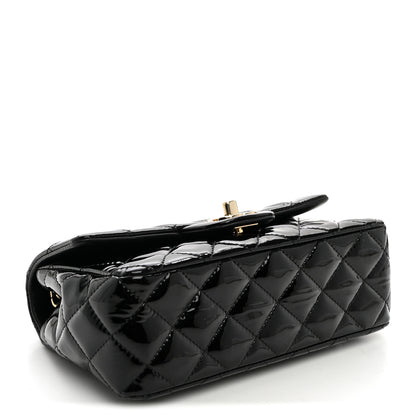 Chanel Patent Calfskin Quilted Mini Rectangular Flap Black 4 of 10