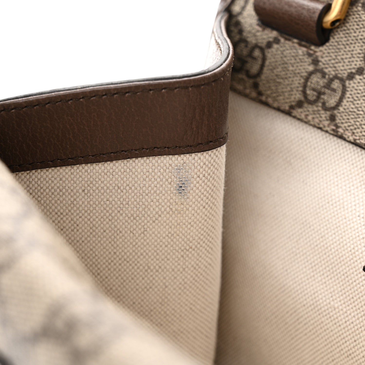 Gucci GG Supreme Monogram Web Small Neo Vintage Double Flap Messenger Bag Beige New Acero 11 of 12