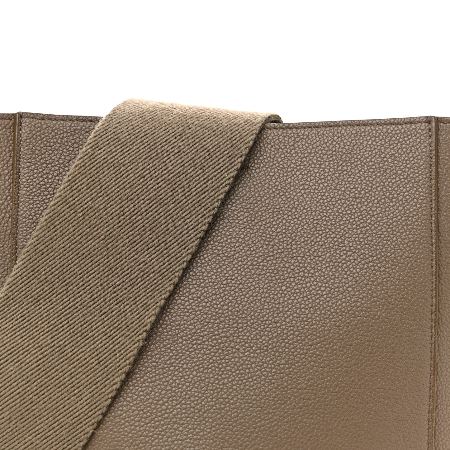 Soft Grained Calfskin Small Sangle Bucket Bag Taupe