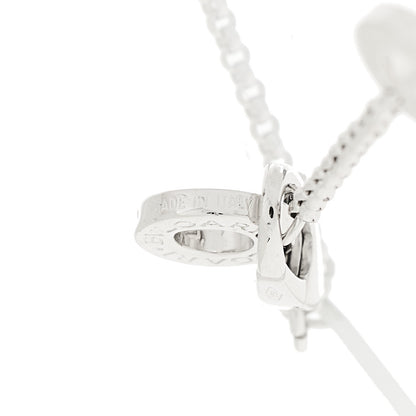 Bulgari 18K White Gold Diamond Small B.Zero1 Pave Pendant Necklace 6 of 6