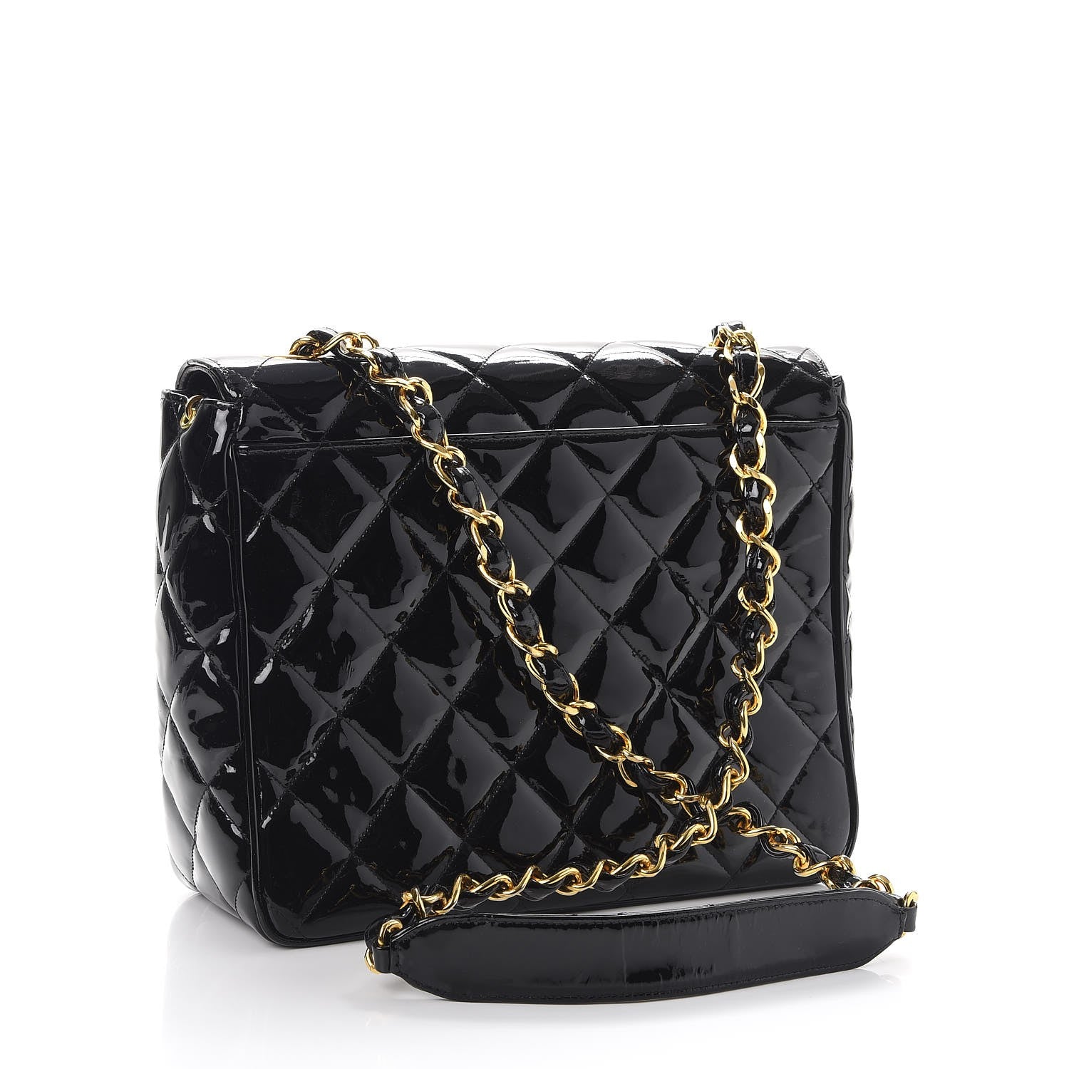 Chanel Patent Quilted Small Single Flap Black 2 of 11