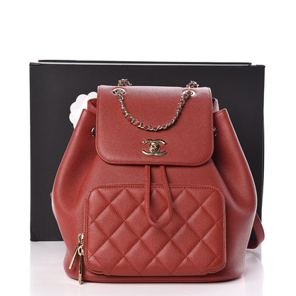 Chanel Caviar Quilted Business Affinity Backpack Burgundy 11 of 11