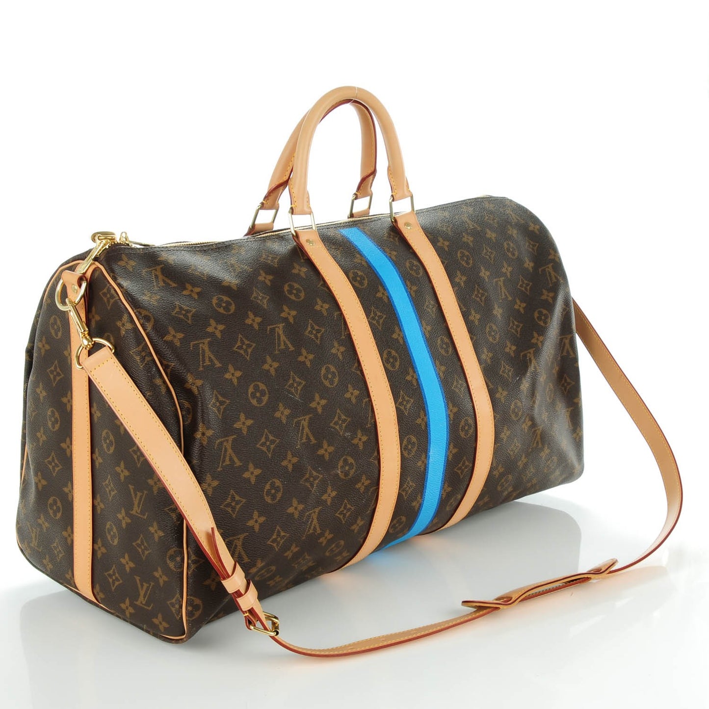 Monogram My LV Heritage Keepall Bandouliere 55 Blue Clair Blue De France