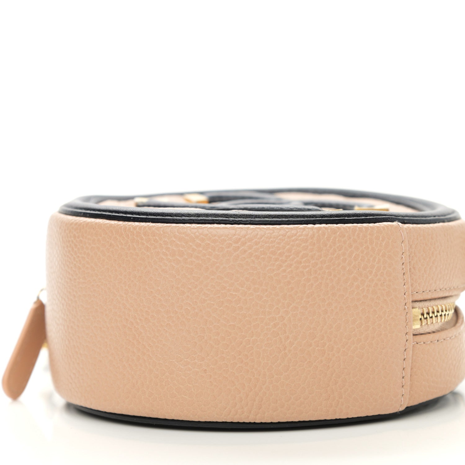 Chanel Caviar Quilted Round Filigree Crossbody Beige Black 10 of 10