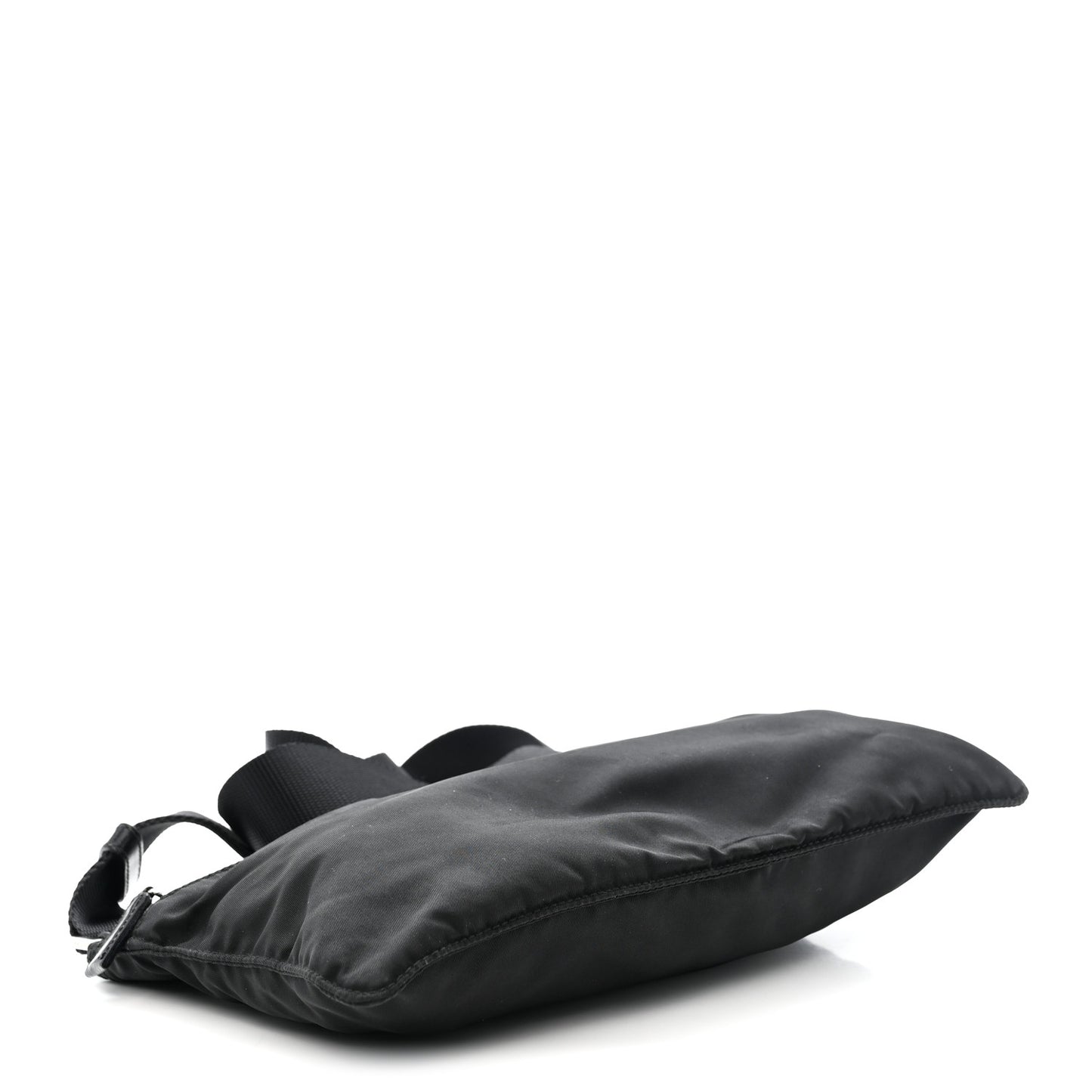 Tessuto Nylon Flat Messenger Bag Black