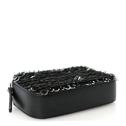 Chanel Sequin Lambskin Summer Night Clutch With Chain  Black Silver 4 of 12