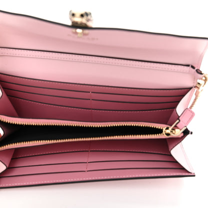 Bulgari Calfskin Serpenti Forever Chain Wallet Flamingo Topaz 5 of 8